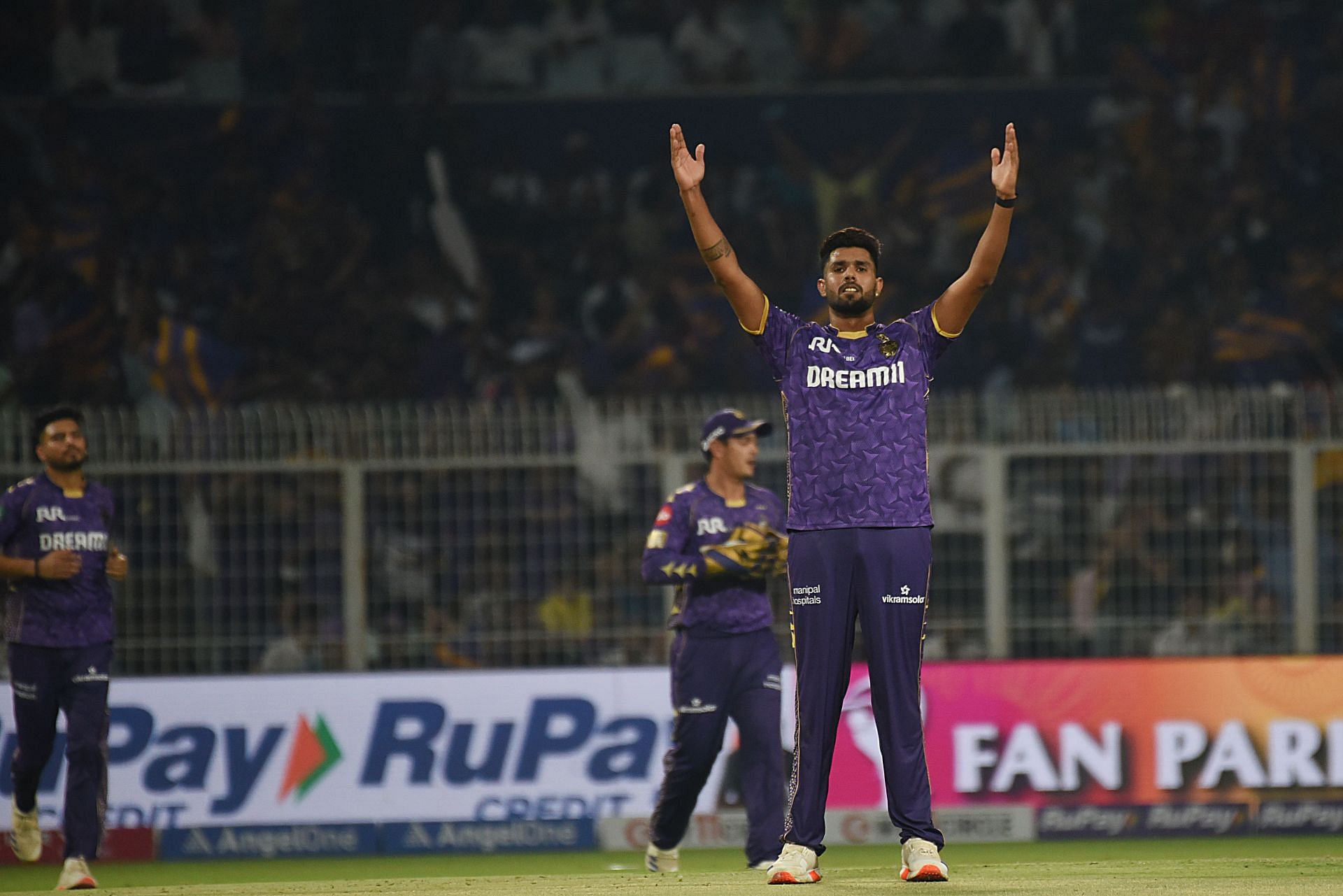 Harshit Rana celebrates a wicket. (Credits: Getty)